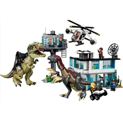 LEGO JURASSIC WORLD L ATTAQUE DU GIGANOTOSAURUS ET DU THERIZINOSAURUS 76949