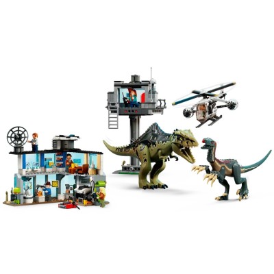 LEGO JURASSIC WORLD L ATTAQUE DU GIGANOTOSAURUS ET DU THERIZINOSAURUS 76949