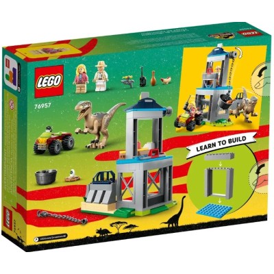 LEGO JURASSIC WORLD L EVASION DU VELOCIRAPTOR 76957