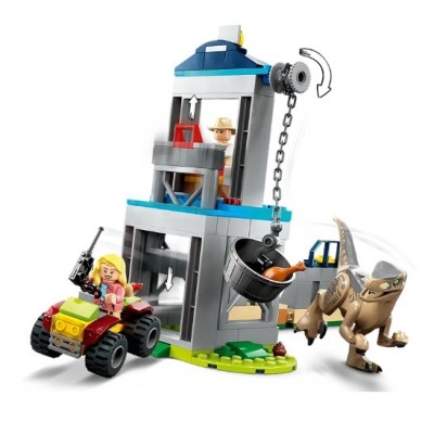 LEGO JURASSIC WORLD L EVASION DU VELOCIRAPTOR 76957