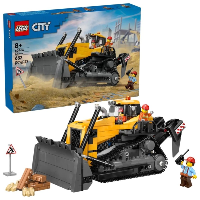 LEGO CITY LE BULLDOZER JAUNE 60466