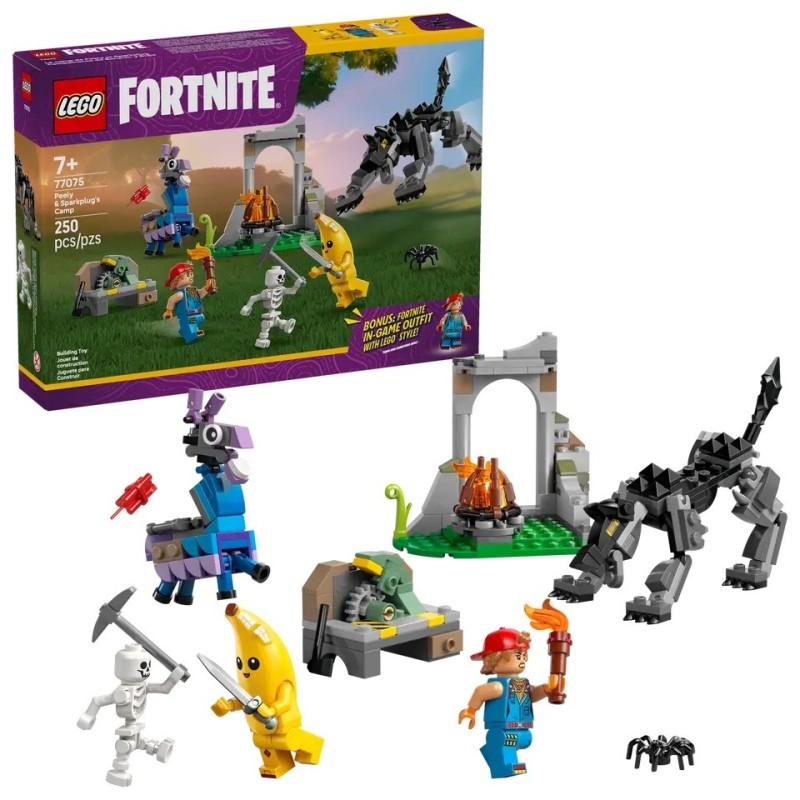 LEGO FORTNITE LE CAMP DE BANANE ET MECANO 77075