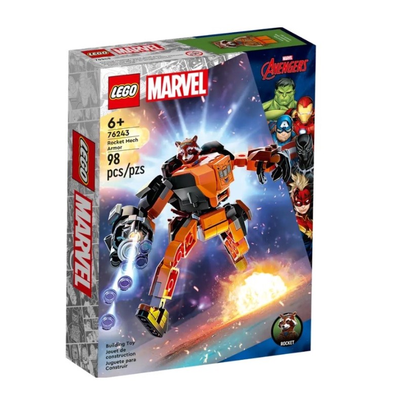 LEGO MARVEL SUPER HEROES L ARMURE ROBOT DE ROCKET 76243