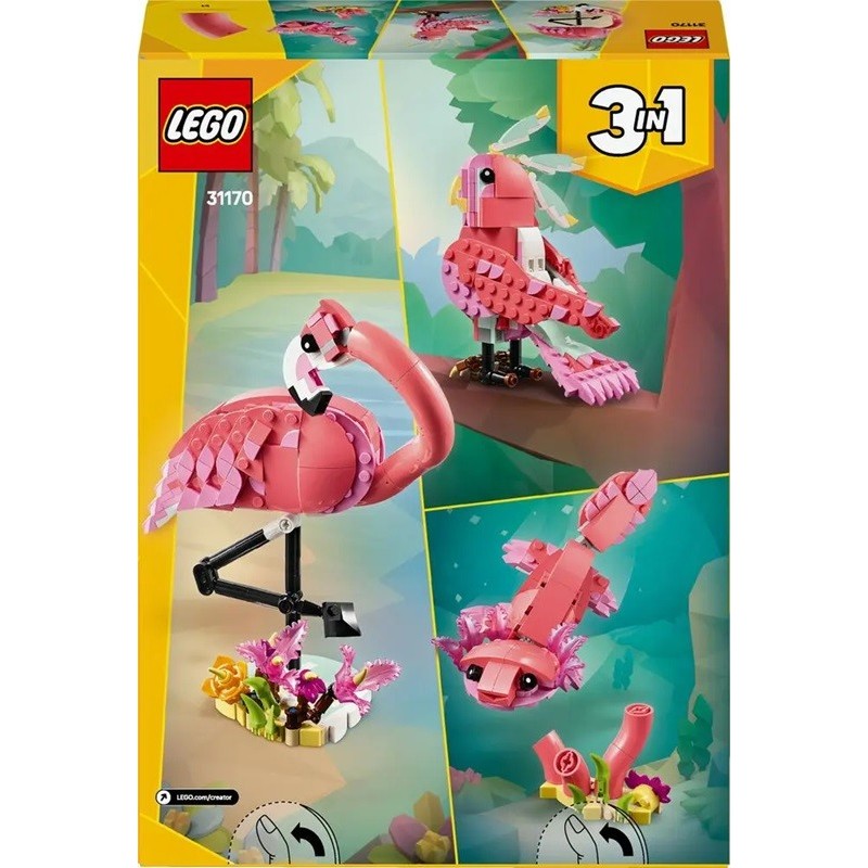 LEGO CREATOR ANIMAUX SUVAGES LE FLAMANT ROSE 31170