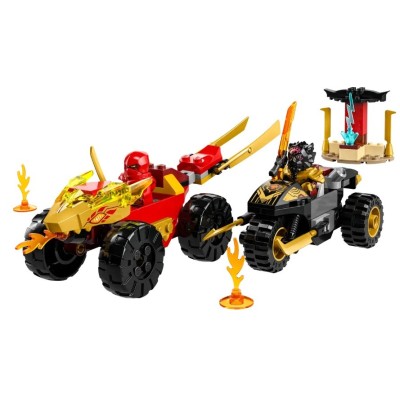 LEGO NINJAGO LE COMBAT EN VOITURE ET EN MOTO DE KAI ET RAS 71789