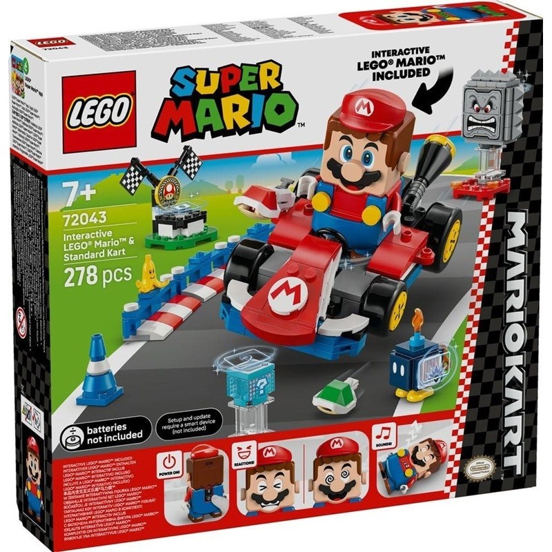 LEGO SUPER MARIO MARIO KART INTERACTIF ET KART STANDARD 72043