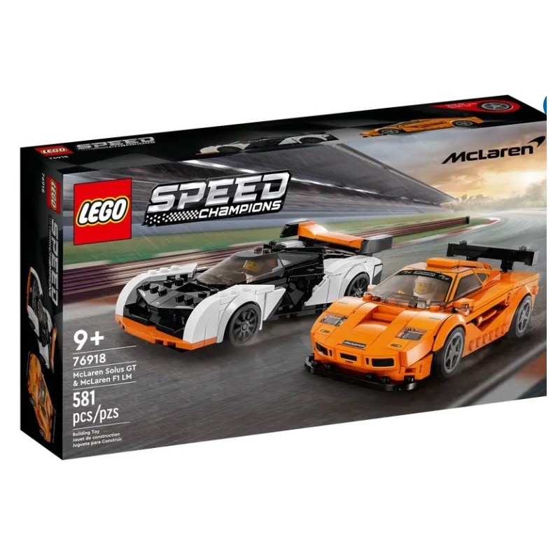 LEGO SPEED CHAMPIONS MCLAREN SOLUS GT ET MCLAREN F1 LM 76918