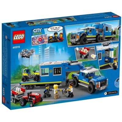 LEGO CITY LE CAMION DE COMMANDEMENT MOBILE DE LA POLICE 60315