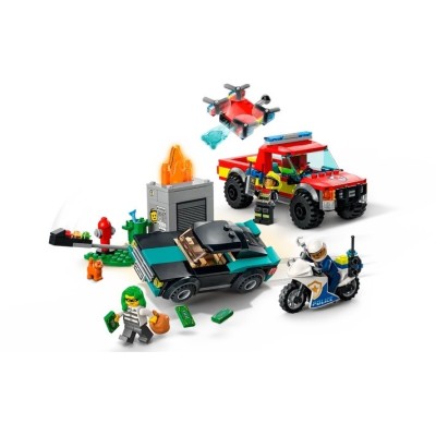 LEGO CITY LE SAUVETAGE DES POMPIERS ET LA COURSE POURSUITE D 60319