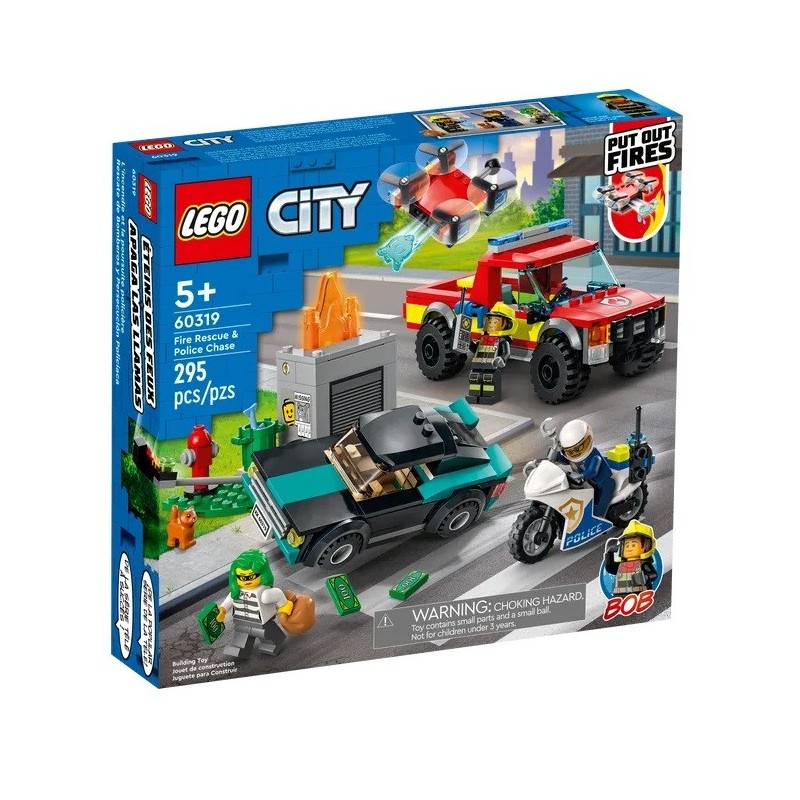 LEGO CITY LE SAUVETAGE DES POMPIERS ET LA COURSE POURSUITE D 60319