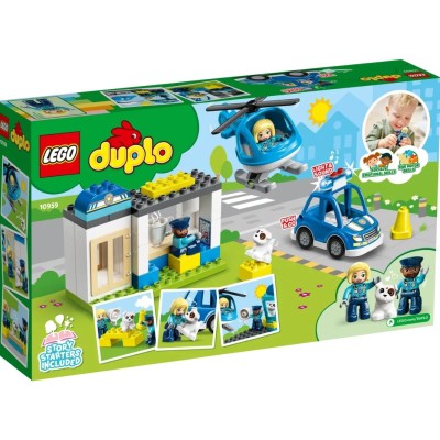 DUPLO RESCUE LE COMMISSARIAT ET L HELICOPTERE DE LA POLICE 10959