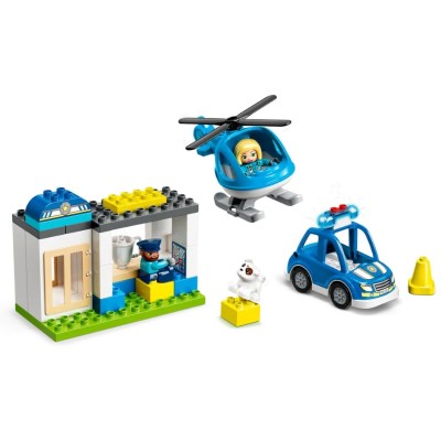 DUPLO RESCUE LE COMMISSARIAT ET L HELICOPTERE DE LA POLICE 10959