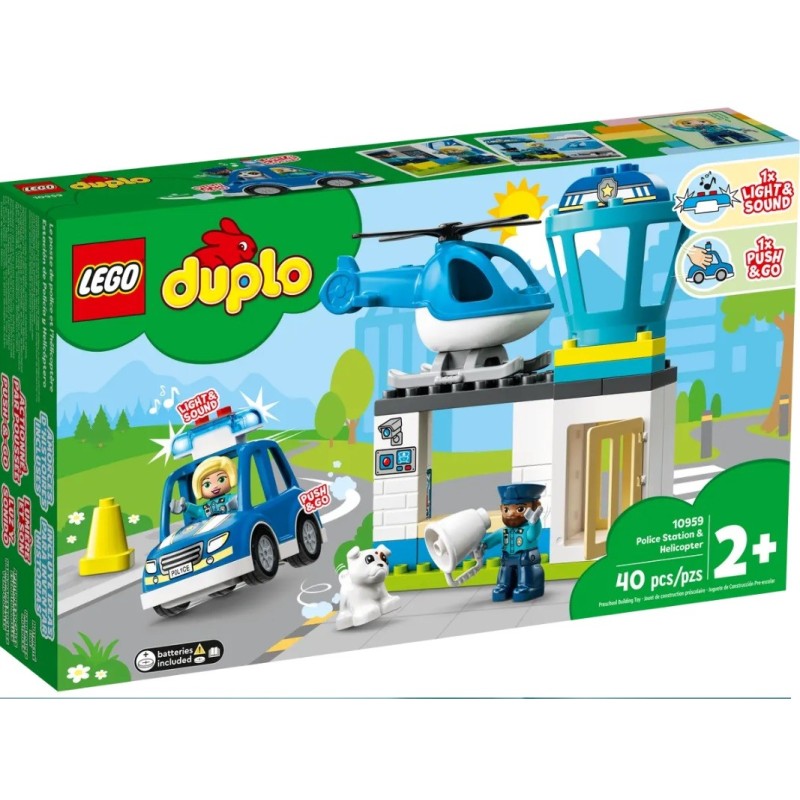 DUPLO RESCUE LE COMMISSARIAT ET L HELICOPTERE DE LA POLICE 10959