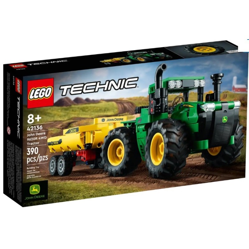 LEGO TECHNIC TRACTEUR JOHN DEERE 9620R 4WD 42136