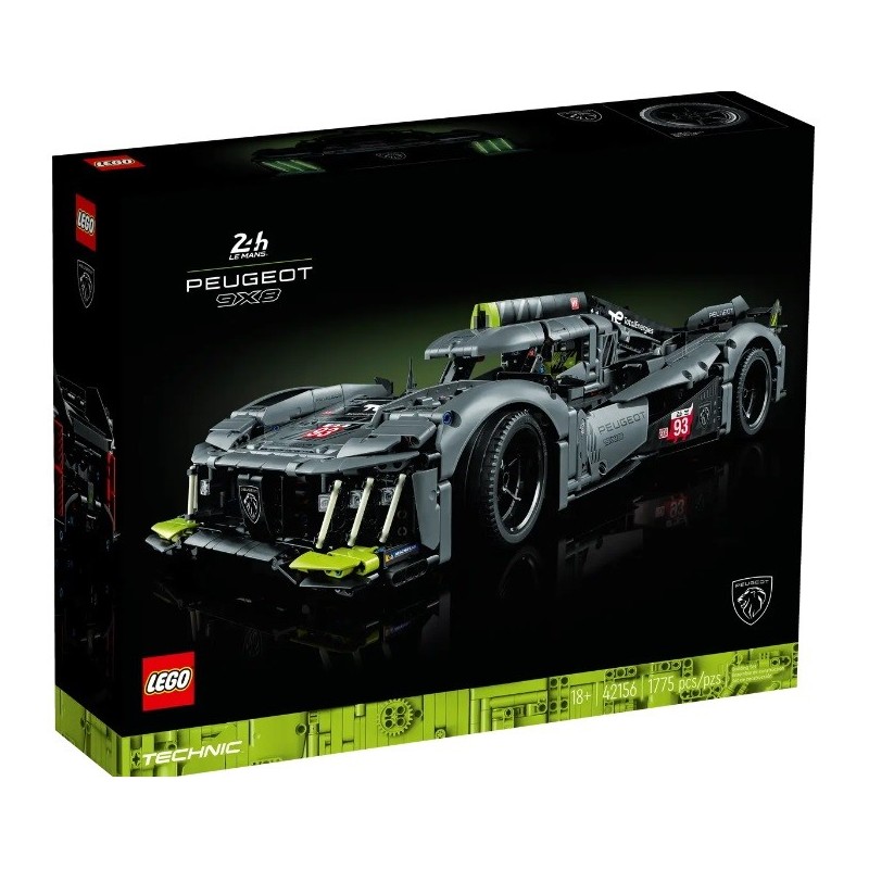 LEGO TECHNIC PEUGEOT 9X8 24H LE MANS HYBRID HYPERCAR 42156