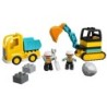 DUPLO CONSTRCUTION LE CAMION ET LA PELLETEUSE 10931