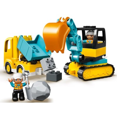 DUPLO CONSTRCUTION LE CAMION ET LA PELLETEUSE 10931