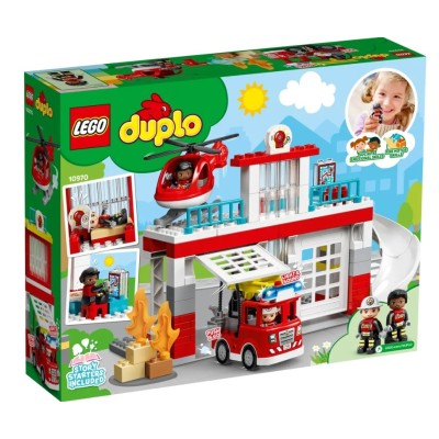 DUPLO RESCUE LA CASERNE ET L HELICOPTERE DES POMPIERS 10970