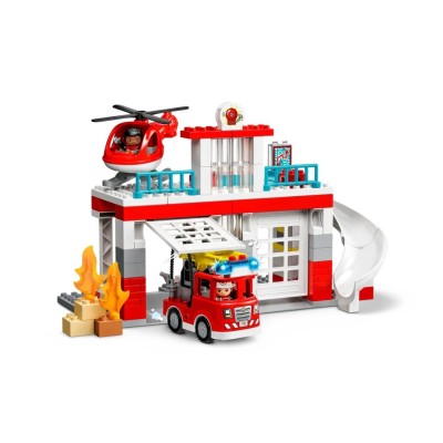 DUPLO RESCUE LA CASERNE ET L HELICOPTERE DES POMPIERS 10970