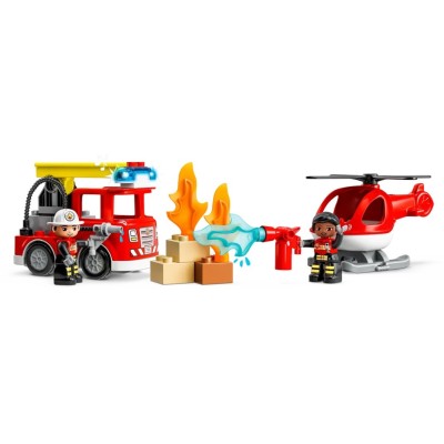 DUPLO RESCUE LA CASERNE ET L HELICOPTERE DES POMPIERS 10970