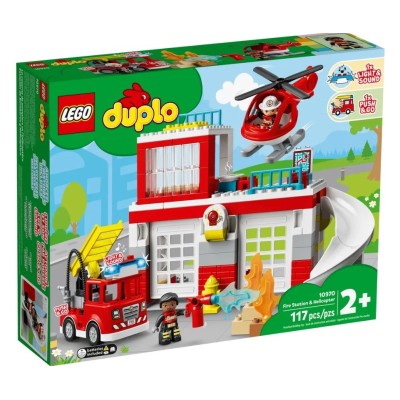 DUPLO RESCUE LA CASERNE ET L HELICOPTERE DES POMPIERS 10970