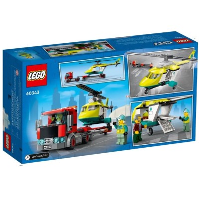 LEGO CITY LE TRANSPORT DE L HELICOPTERE DE SECOURS 60343