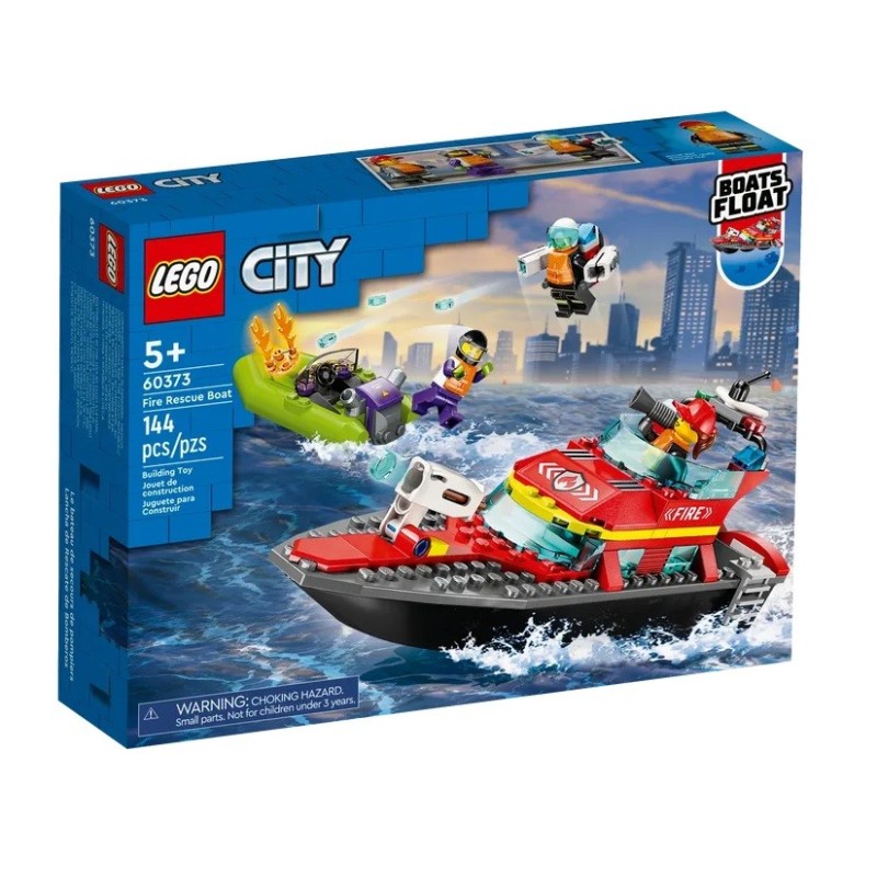 LEGO CITY LE BATEAU DE SAUVETAGEDES POMPIERS 60373