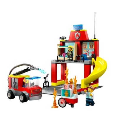 LEGO CITY LA CASERNE ET LE CAMION DES POMPIERS 60375