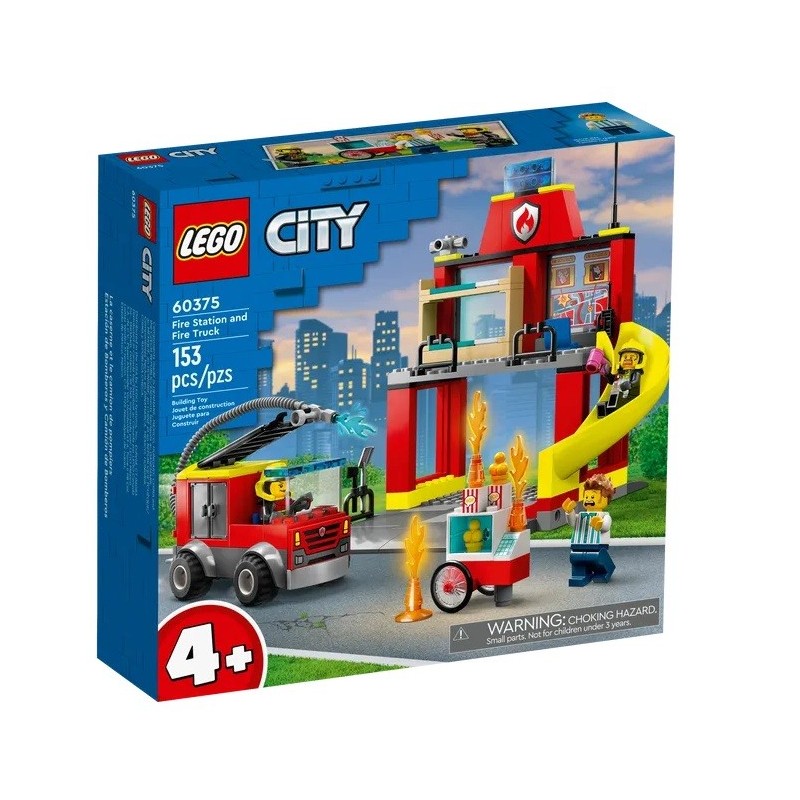 LEGO CITY LA CASERNE ET LE CAMION DES POMPIERS 60375