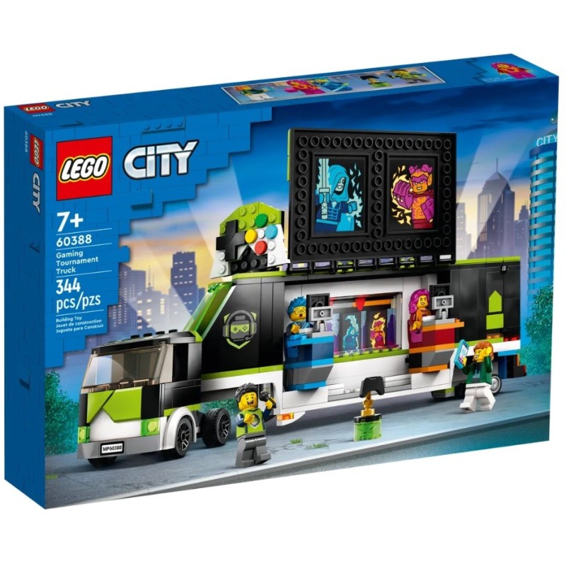 LEGO CITY LE CAMION DE TOURNOIS DE JEUX VIDEO 60388