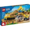 LEGO CITY LES CAMIONS DE CHANTIER ET LA GRUE A BOULE DE DEMO 60391