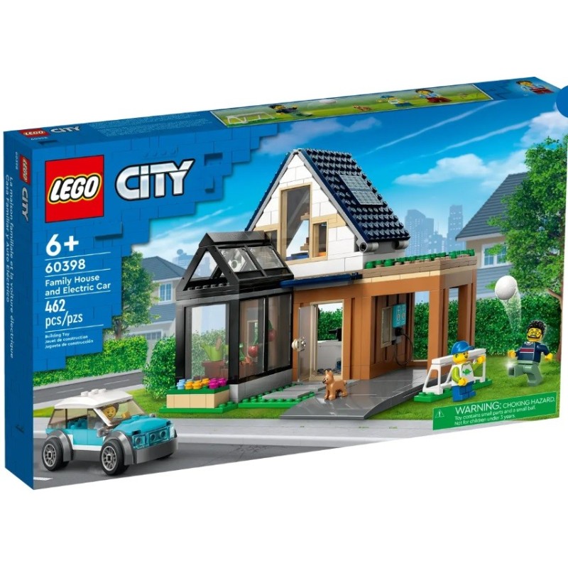 LEGO CITY LA MAISON FAMILIALE ET LA VOITURE ELECTRIQUE 60398
