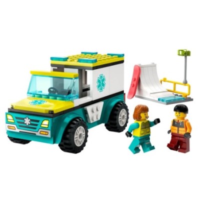 LEGO CITY L AMBULANCE DE SECOURS ET LE SNOWBORDER 60403