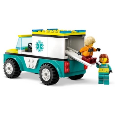 LEGO CITY L AMBULANCE DE SECOURS ET LE SNOWBORDER 60403