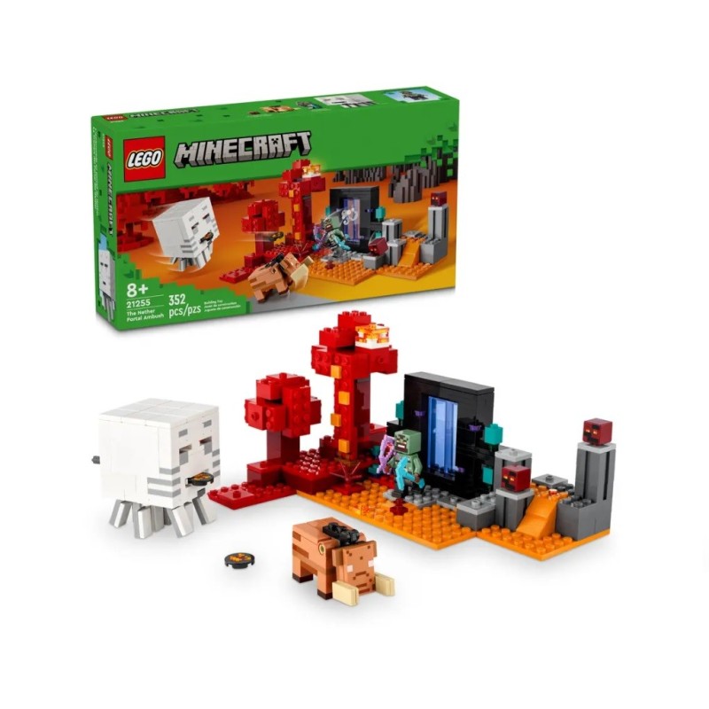 LEGO MINECRAFT L EMBUSCADE AU PORTAIL DU NETHER 21255